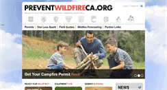 Desktop Screenshot of preventwildfireca.org