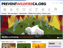 Tablet Screenshot of preventwildfireca.org